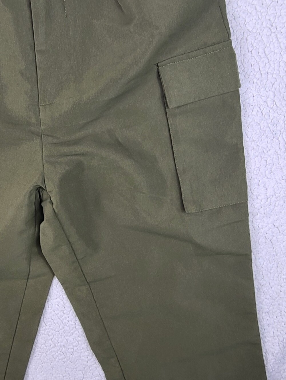SHEIN Olive Green Cargo Jogger Pants Utility‎ Pockets M 6 Ankle Cuffs - Picture 13 of 15